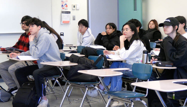 Langara students during their Chinese language course on March 13, 2025. Photo by Marianne Mirambel